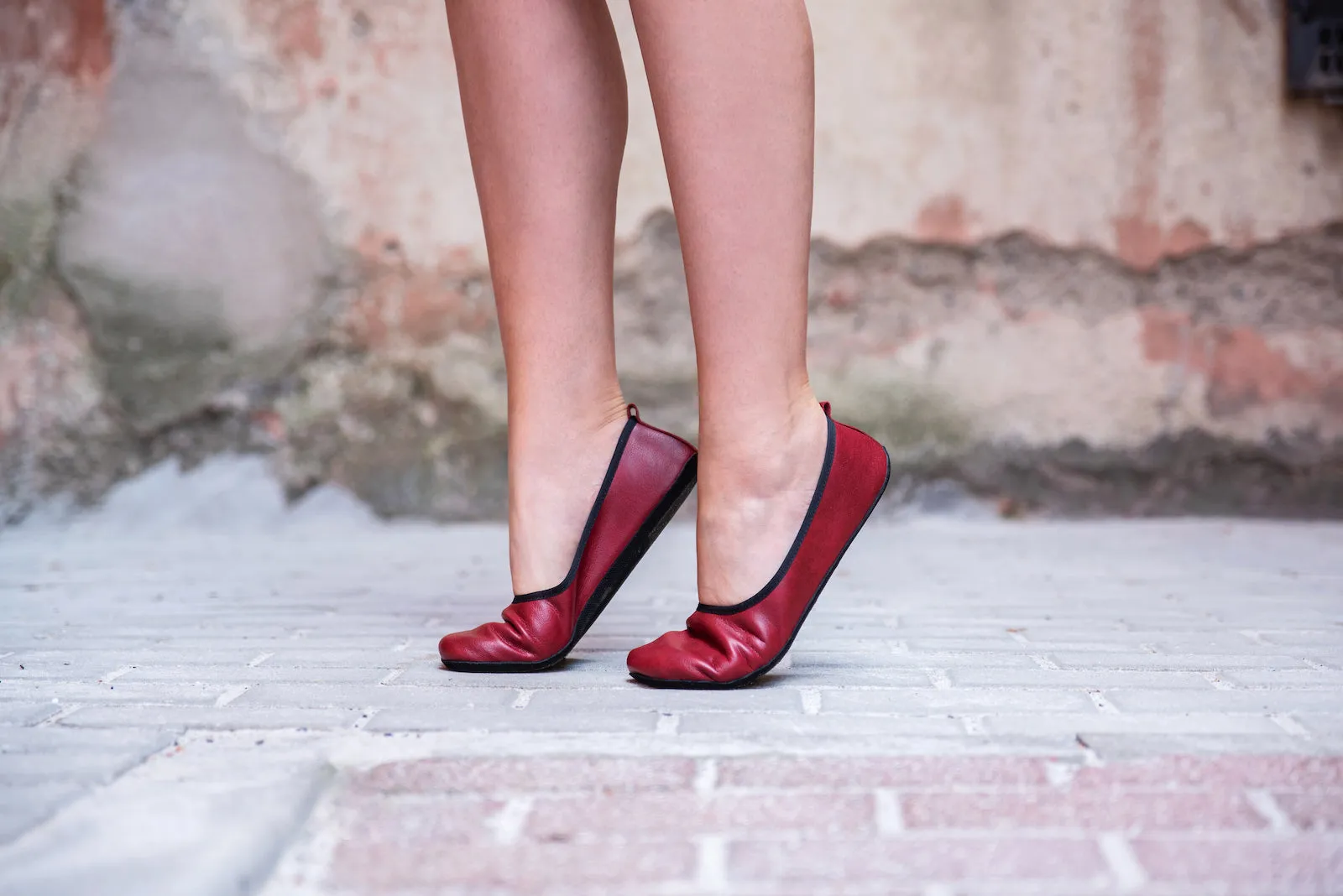 Ananda Narrow Barefoot Ballet Flats - Burgundy