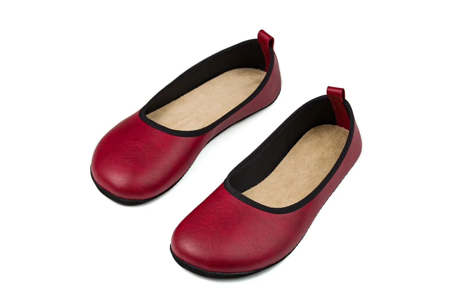 Ananda Narrow Barefoot Ballet Flats - Burgundy