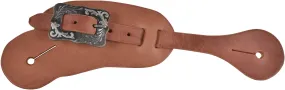 Berlin Custom Leather Black Steel Buckle Cowboy Spur Straps