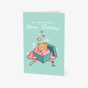 Birthday Card - Mocha's Surprise