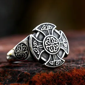 Celtic Knot Knights Templar Stainless Steel Viking Ring