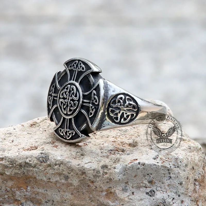 Celtic Knot Knights Templar Stainless Steel Viking Ring