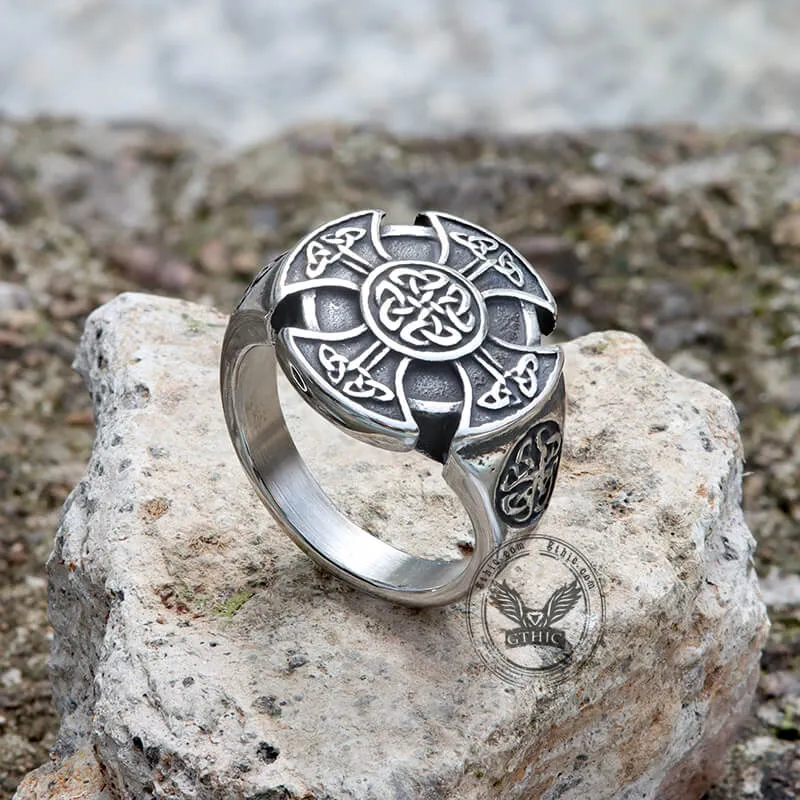 Celtic Knot Knights Templar Stainless Steel Viking Ring