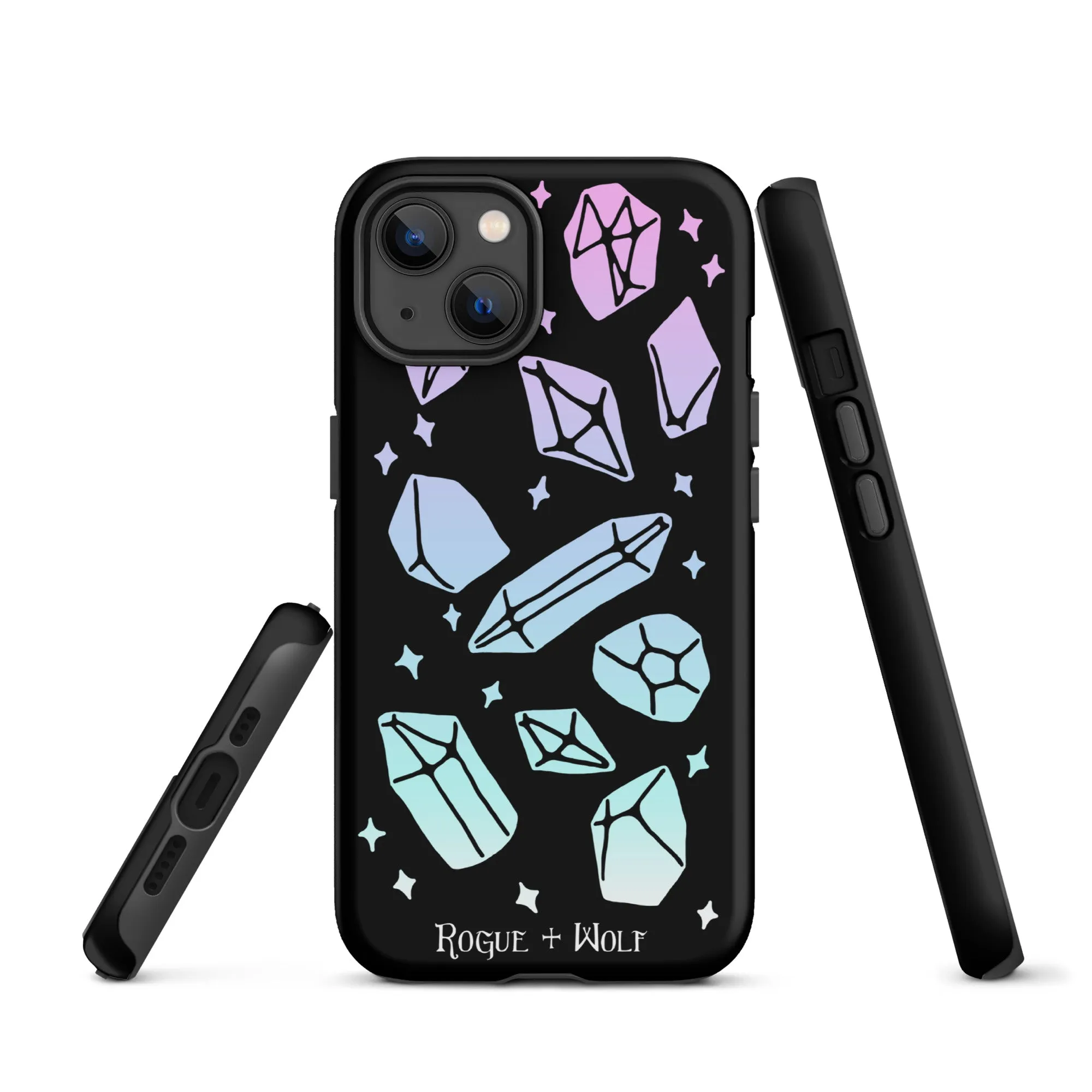 Divination Crystals Tough Phone Case for iPhone - Shockproof Anti-scratch Goth Witchy Phone Accessories Cover