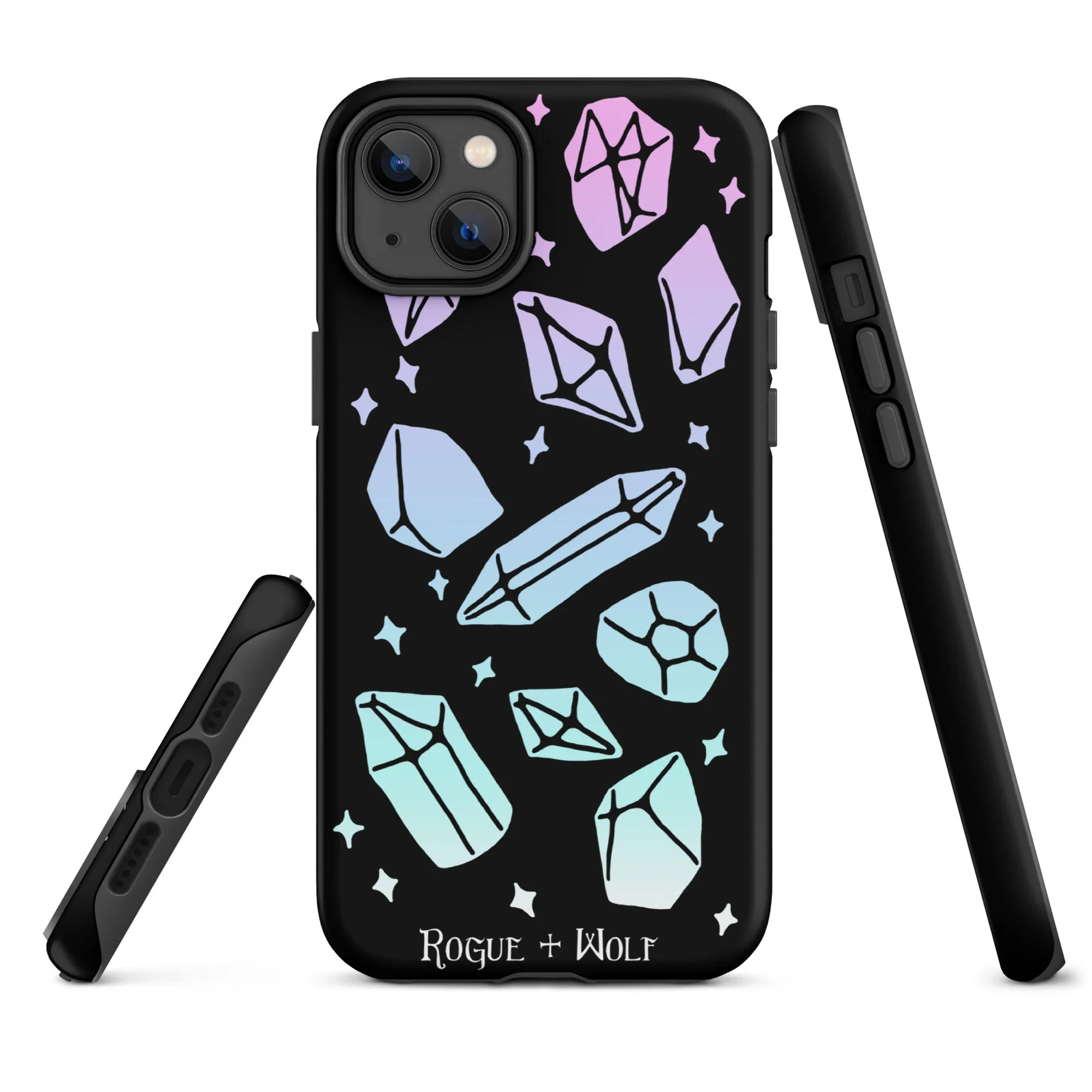 Divination Crystals Tough Phone Case for iPhone - Shockproof Anti-scratch Goth Witchy Phone Accessories Cover