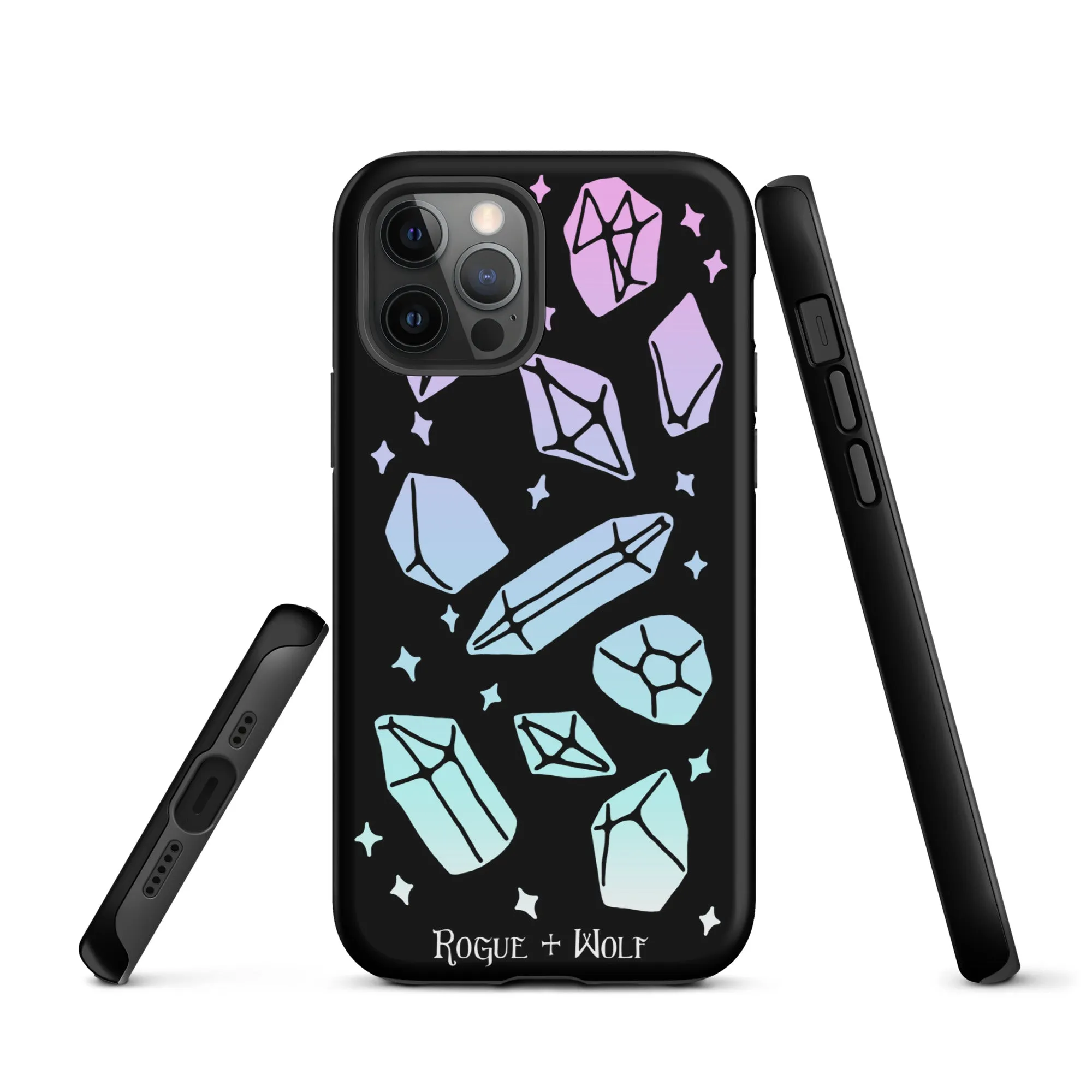 Divination Crystals Tough Phone Case for iPhone - Shockproof Anti-scratch Goth Witchy Phone Accessories Cover