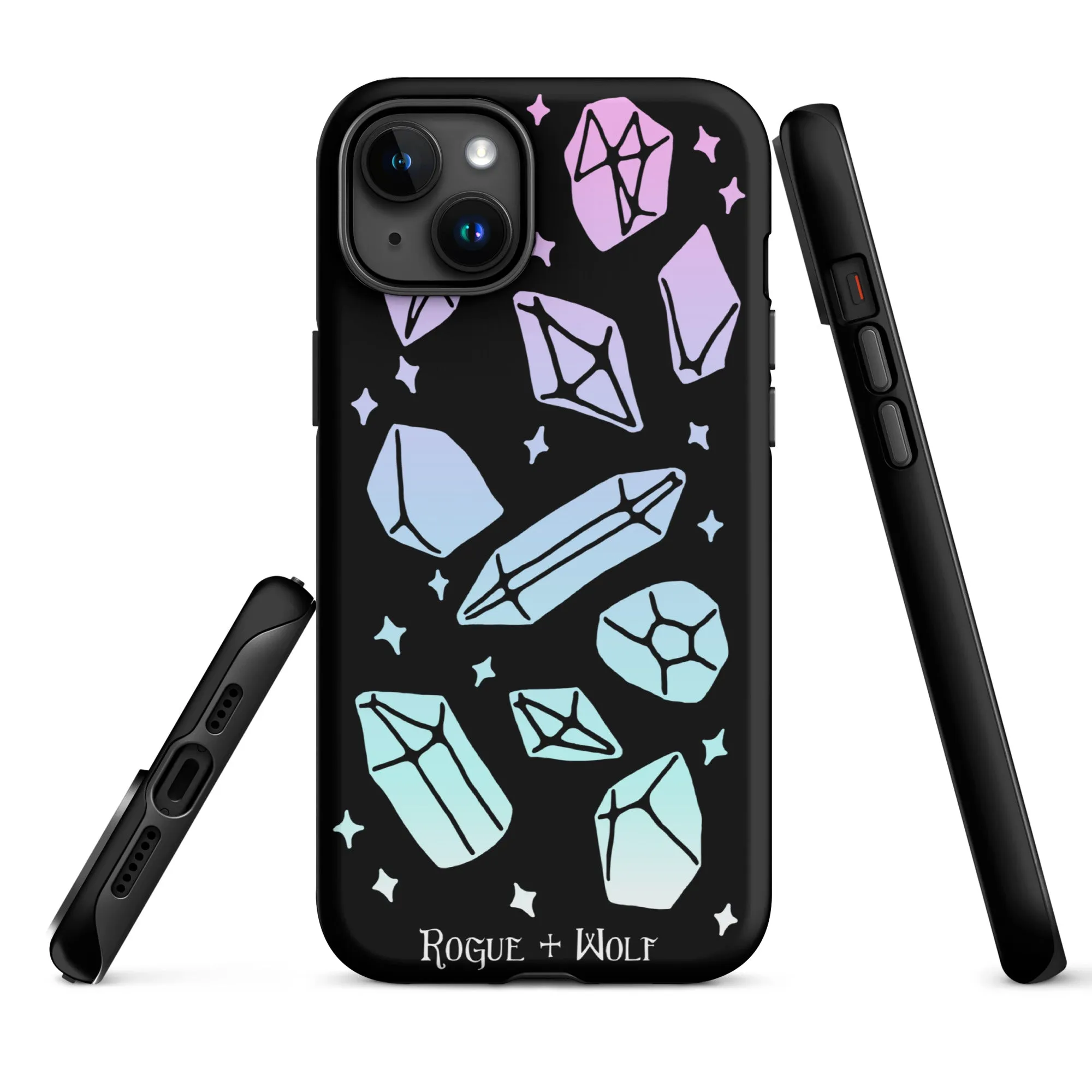 Divination Crystals Tough Phone Case for iPhone - Shockproof Anti-scratch Goth Witchy Phone Accessories Cover