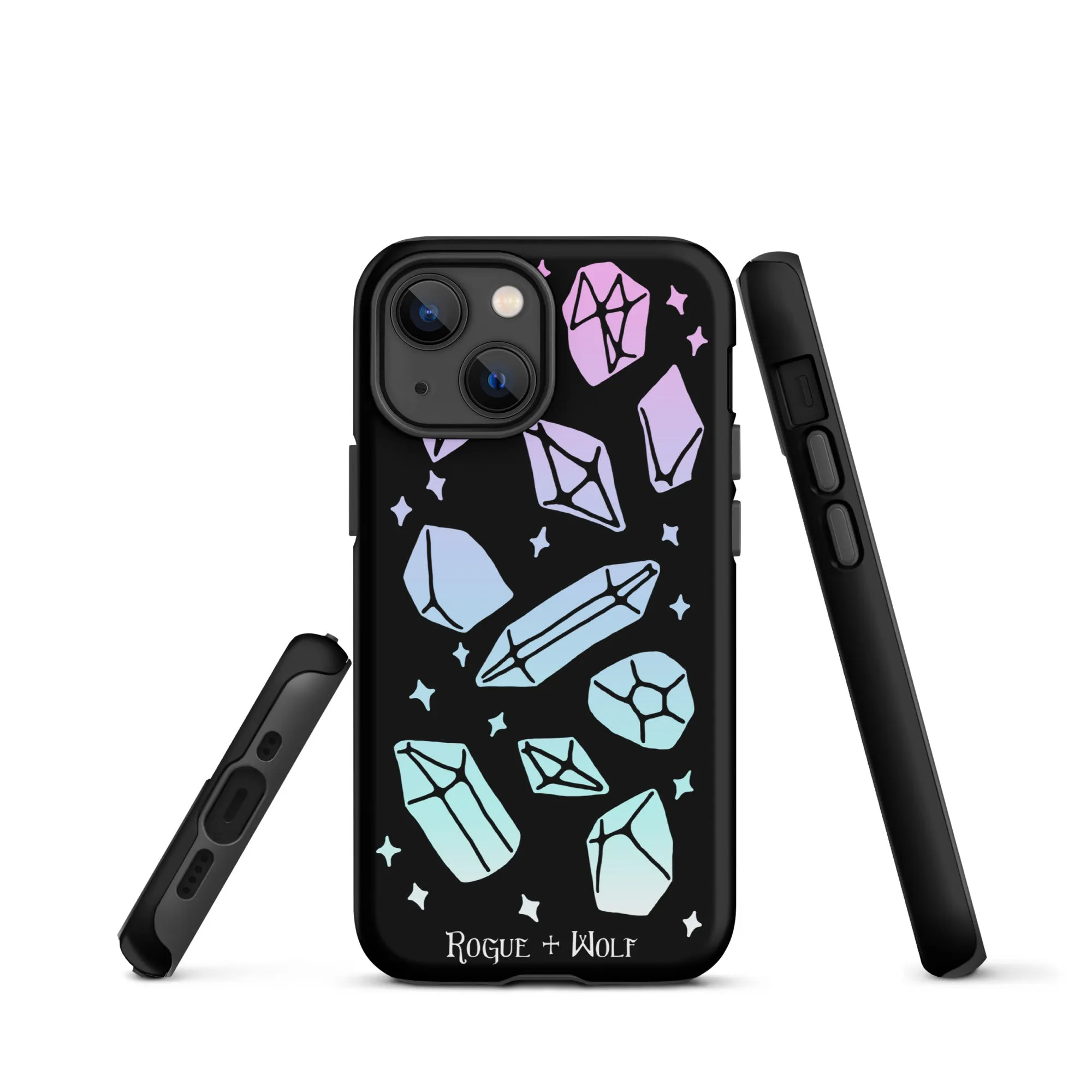 Divination Crystals Tough Phone Case for iPhone - Shockproof Anti-scratch Goth Witchy Phone Accessories Cover