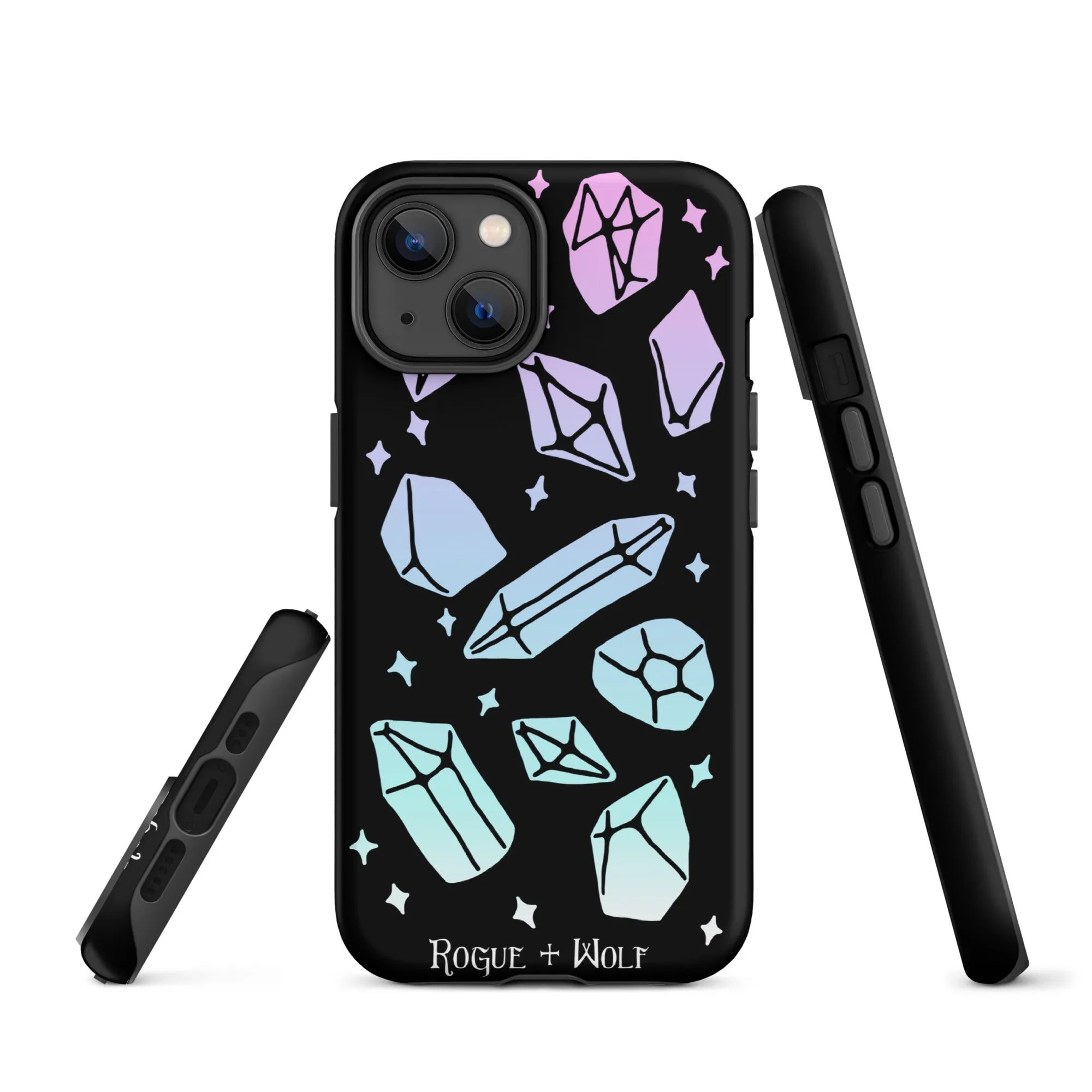 Divination Crystals Tough Phone Case for iPhone - Shockproof Anti-scratch Goth Witchy Phone Accessories Cover