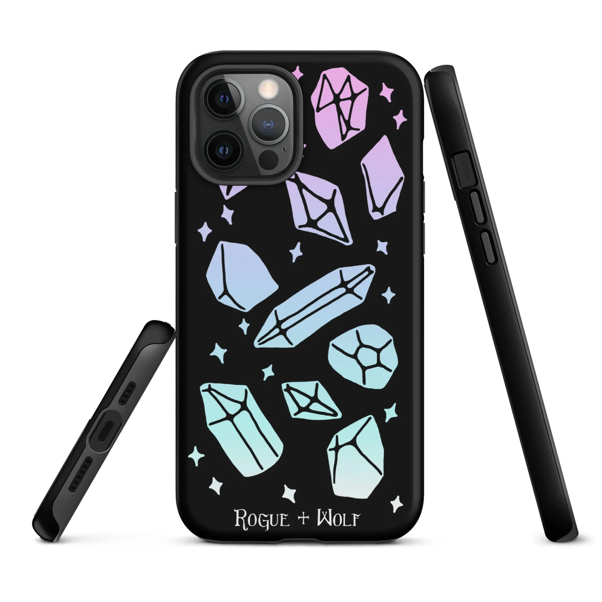 Divination Crystals Tough Phone Case for iPhone - Shockproof Anti-scratch Goth Witchy Phone Accessories Cover