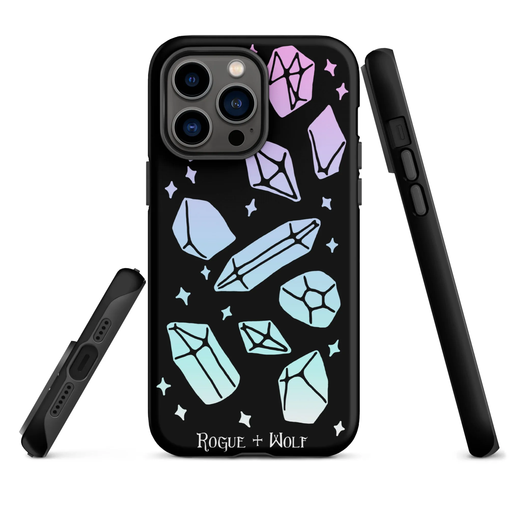 Divination Crystals Tough Phone Case for iPhone - Shockproof Anti-scratch Goth Witchy Phone Accessories Cover