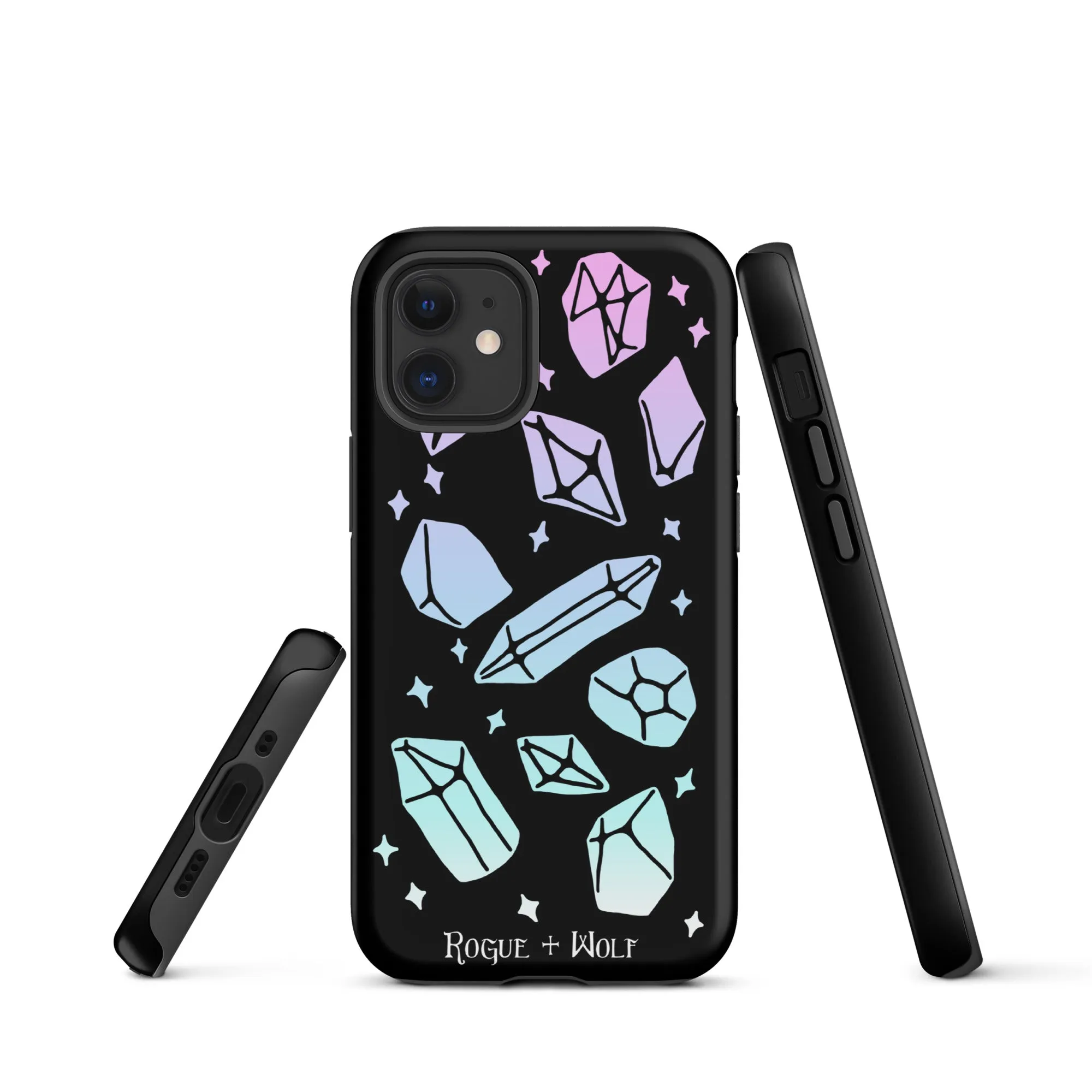 Divination Crystals Tough Phone Case for iPhone - Shockproof Anti-scratch Goth Witchy Phone Accessories Cover