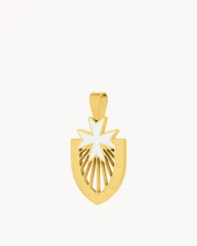 Faith Shield Pendant, Gold