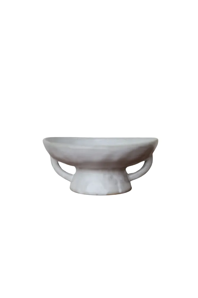 Glazed Pedestal Fruit Bowl