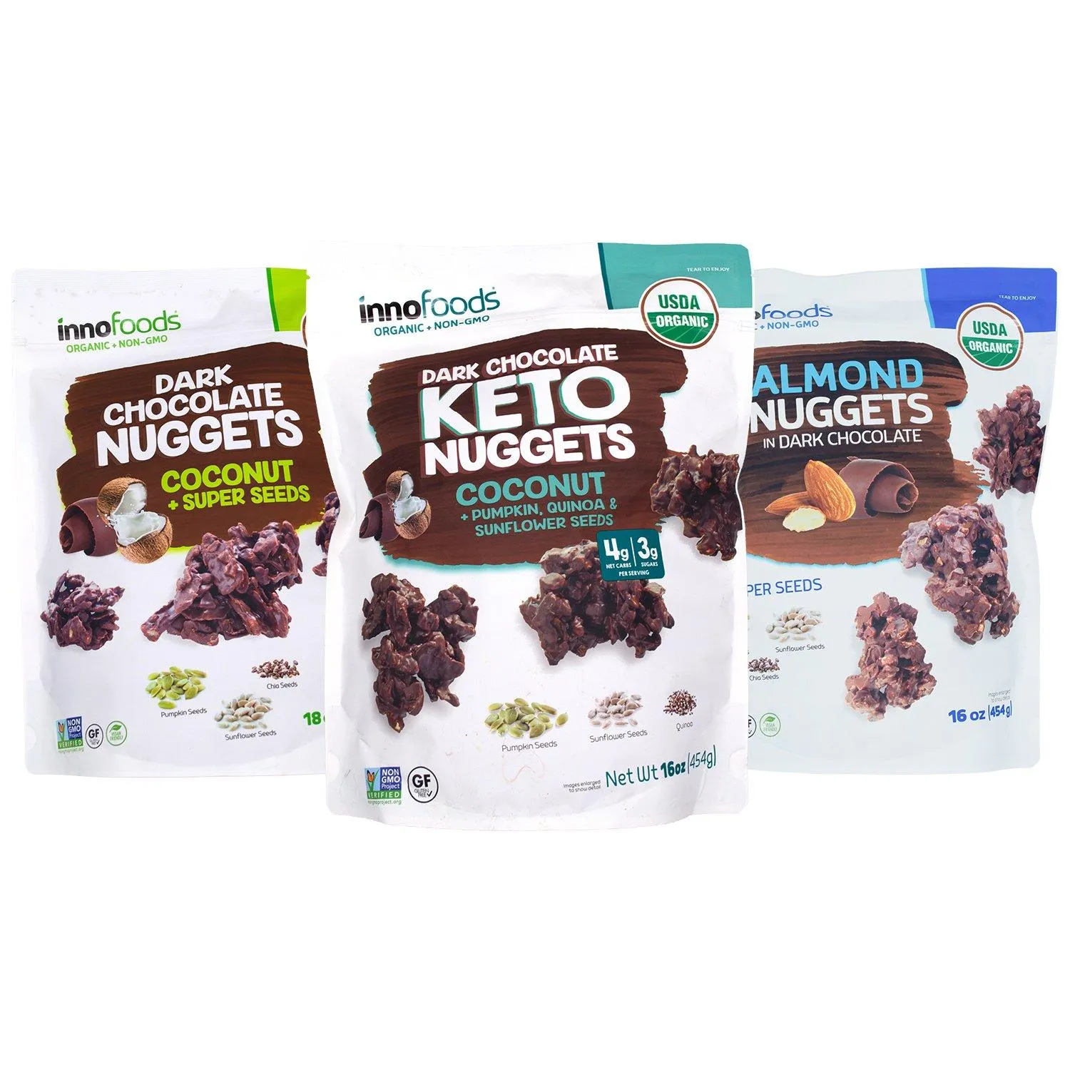 InnoFoods Organic Dark Chocolate Nuggets