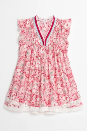 Kids Mini Dress Sasha - Pink Mid 70'S Garden