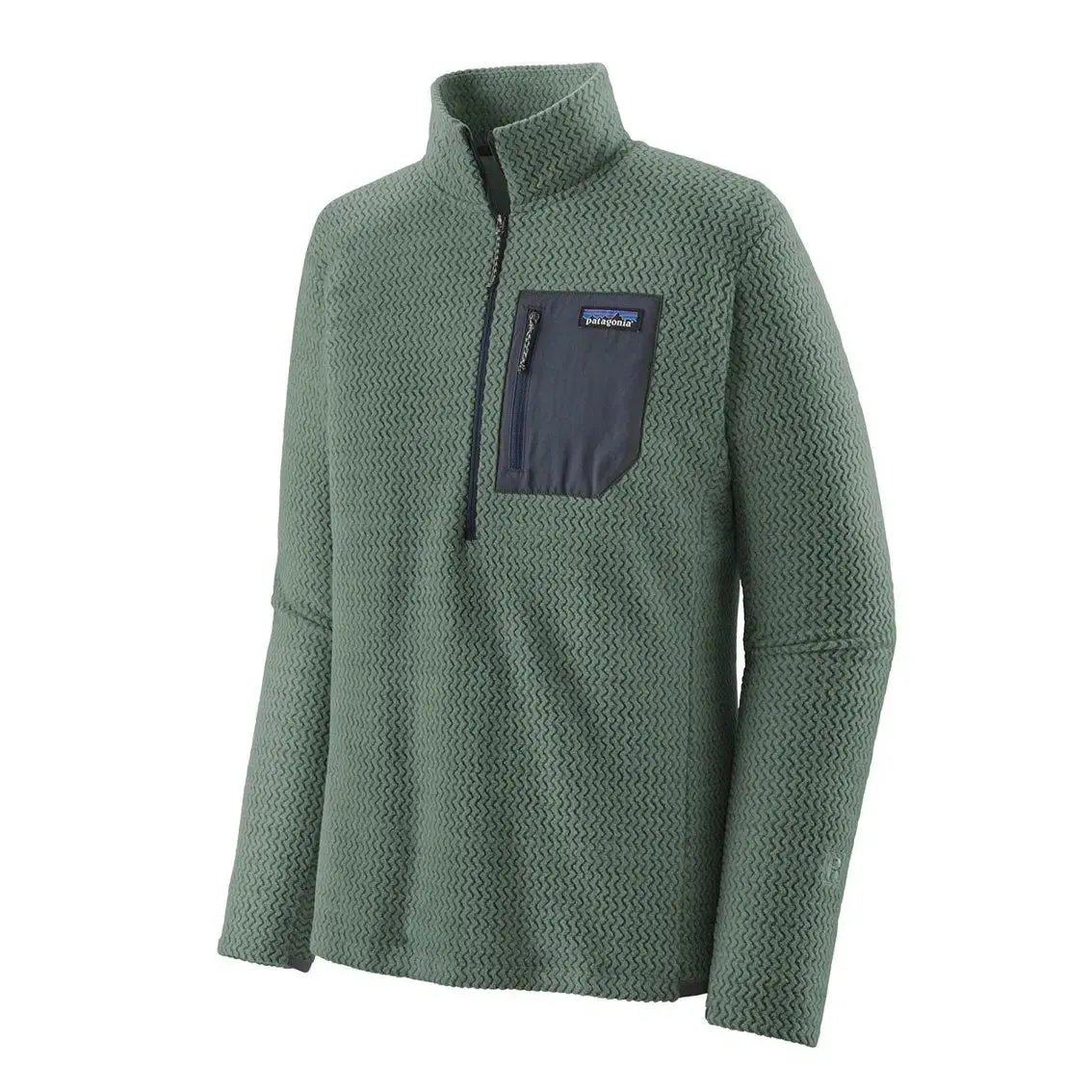 Mens Patagonia R1 Air Zip-Neck - Hemlock Green