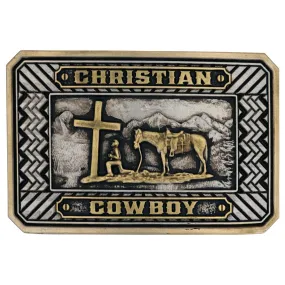 Montana Silversmiths® Attitude Beaming Christian Cowboy Belt Buckle