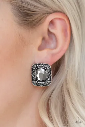 Paparazzi Earring ~ Young Money - Silver Studs