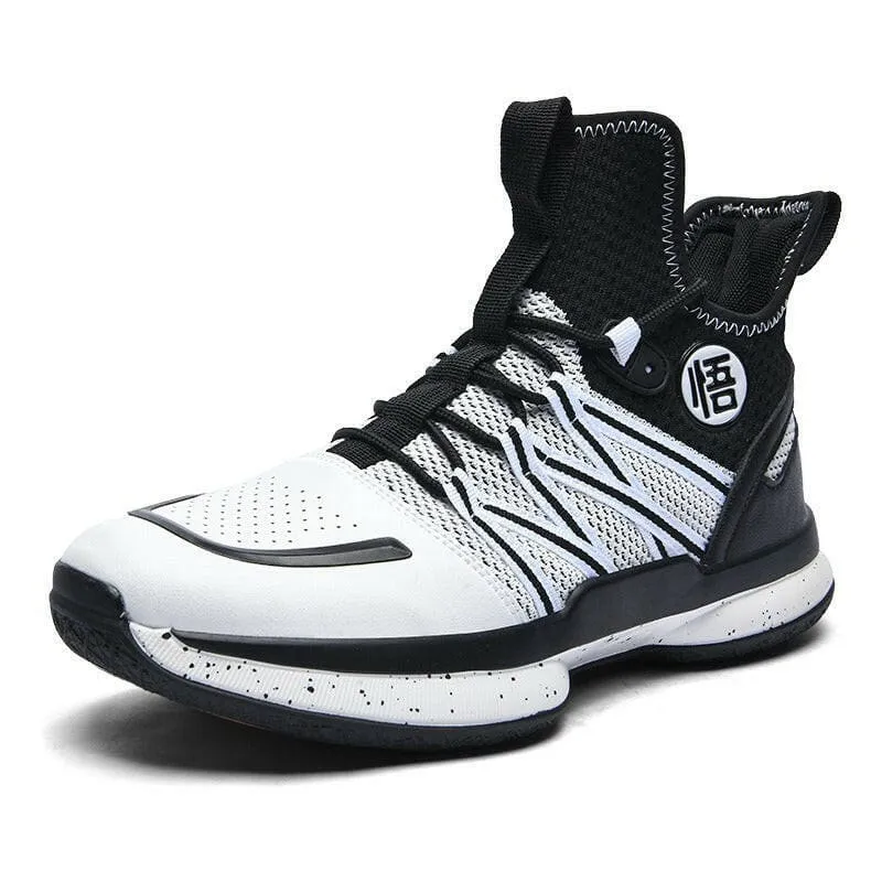 Pleasures and Sins Men's High Top Basketball Shoes with Fly Woven Mesh