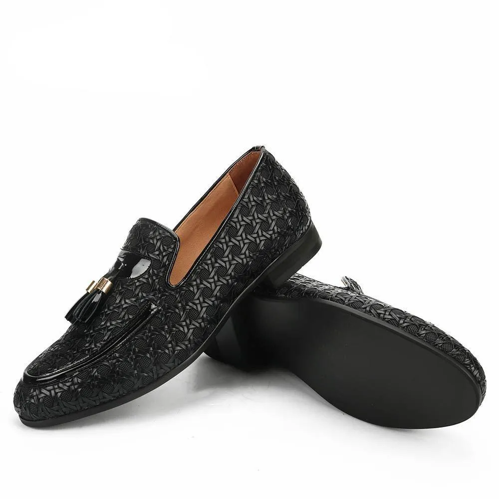 West Louis™ Elegant Braid Leather Loafers